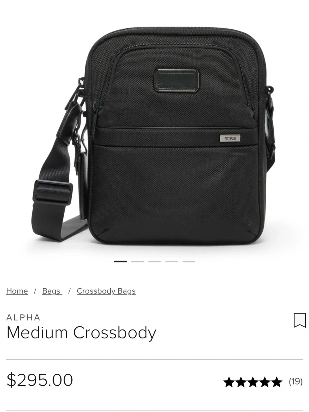 Black Crossbody Men's Travel Bag - Compact Everyday Carry